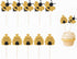 50 Pack Bee Cupcake Toppers Glitter Bumble Bee Cupcake Toppers for Bumble Bee Birthday Party Decor...