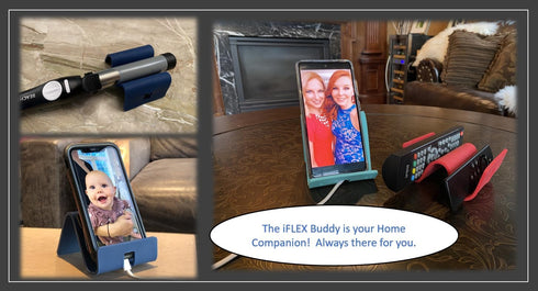 iFLEX Buddy Cell Phone and Tablet Stand Companion - Ideal for Air Travel, Work, and Home Use - Flexible Holder for All Mobile Devices - The Ultima...
