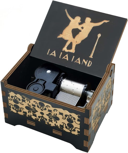 Sooharic La La Land Music Box Wind Up, 18 Note Mechanism Antique Carved Music Box (La La Land)...