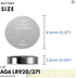 AG6 LR920/371 Batteries 1.5v Alkaline Button Cell Battery - 10 Count...