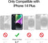 JETech Magnetic Case for iPhone 14 Plus 6.7-Inch Compatible with MagSafe, Translucent Matte Back Slim Shockproof Phone Cover (Black)...