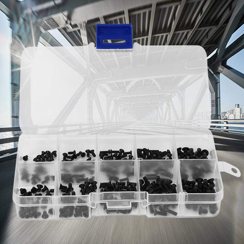 Carbon Steel Flat Head Machine, Screw Bolt Assortment Sets Nails, Screws Fasteners Screw Hardware Tool Cross Black Carbon Steel Electronics Indust...