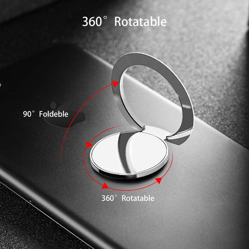 Upgraded World's Slimmest Phone Ring Holder, Tomorotec Ultra Thin Cell Phone Ring Stand Magnetic Car Mount Hook Matte Center Compatible for iPhone...