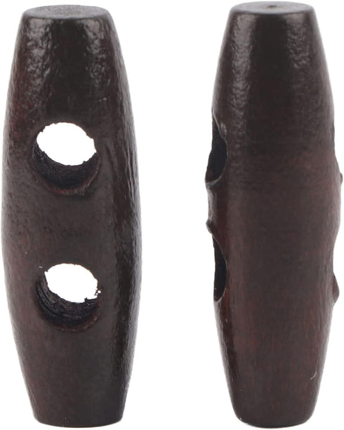 Wooden Toggle Buttons,200Pcs 2 Hole DIY Olive Shape Buttons Sewing Knitting Buttons Clothing Accessories for Clothing Sewing Decorative...