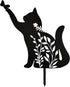 Metal Black Cat Stake Garden Garden Statue, Yard Decoration Art Lawn, Cat Gifts for Cat Lovers, Outdoor Home Decoration Metal Animal Statue...