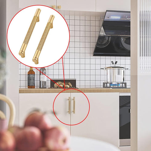 2 Pcs Cabinet Handles Gold Drawer Handles Pulls Kitchen Drawer Handles Furniture Handles for Kitchen Cupboards Chest of Drawers...