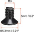 uxcell M3 x 5mm Phillips Screw Fastener Black for Laptop PC TV Fan Switch 150pcs...