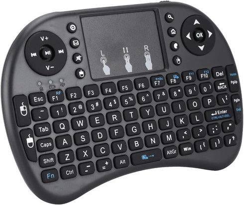 USB Mini Wireless Touch Keyboard, Portable Multifunction Wireless Keyboard with Touchpad Fit for Home Multimedia Compatible with Smart TV/TV Box/W...