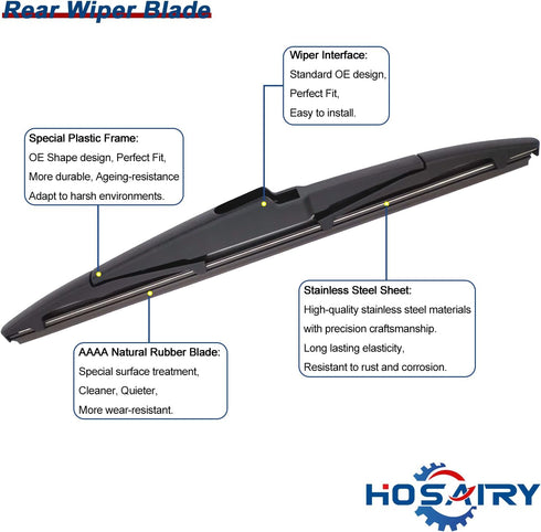 Rear Wiper Arm Blade Set for Kia Sportage 2017-2022 Rear Windshield Wiper Arm Blade Assembly 98815-A4100 98850-A4000...