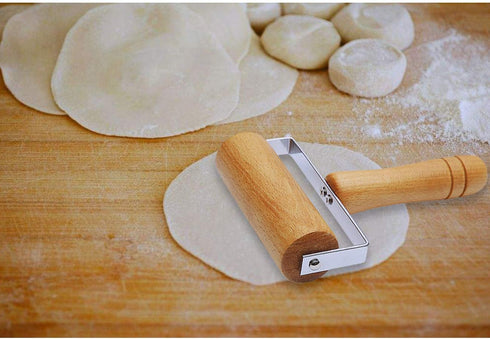 Pastry and Pizza Baking Roller Pin, Non Stick Wood Rolling Pins for Baking(T-Shape)...