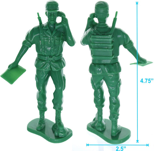 GiftExpress 12pc 5" Large Green Army Men, US Military Soldiers, Action Figure Set...