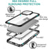 AICase for iPhone 14 Pro Case Waterproof, Clear Water Proof Shockproof Dustproof Snowproof Full Body Rugged Transparent Underwater Phone Case for ...