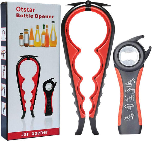 Jar Opener Bottle Opener and Ring Pull Can opener for Seniors, Arthritis Hands and Anyone with Low Strength, Arthritis Jar Openers Get Lids Off Ea...