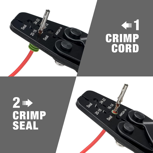 iCrimp Delphi Weather Pack Crimper, Metri Pack Crimping Tool, Wire Crimper for Sealed Weatherproof Automotive Electrical Connectors AWG14 to AWG24...