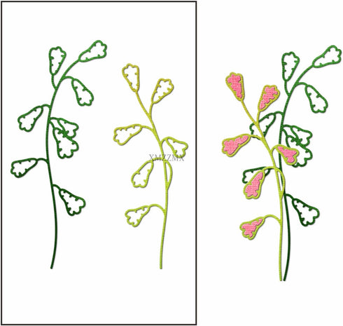 Fruit Branch Plant Metal Cutting Dies for Card Making, Paper Embossing Die Cuts Kit Templates, Storage Pockets Supplies, Photo Frame Album DIY Scr...