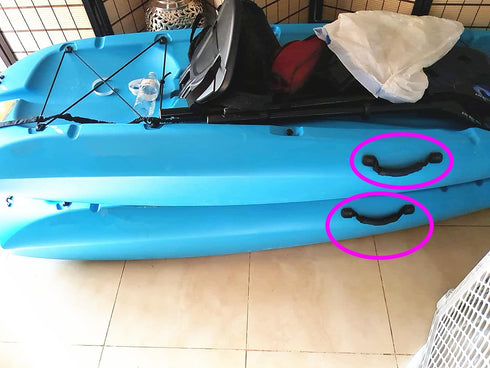 2 Hole Kayak Carry Handles 2 Pack Replacement Nylon Rubber Carry Handles with Hardware for Ocean Lifetime Pelican Emotion Perception Kayak Canoe o...