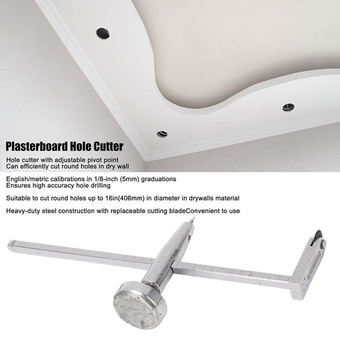 Dry Wall Circle Cutter Adjustable Drill Circle Cutter Sturdy Metal Construction with Sharp Blade for Clean Circles...