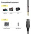 J&D XLR to 3.5mm Microphone Cable, PVC Shelled XLR Female to 3.5mm 1/8 inch TRS Male Balanced Cable - 3 Feet for DSLR Camera, Computer Sound Card...