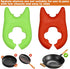 2pcs Silicone Pot Holders, Adjustable Kitchen Silicone Spoon Rest Suitable for Placing Spoons and Spatulas After Cooking in a Steamer Utensil Rest...
