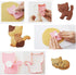 Cookie Cutters Cat Shape, 3PCS Cat Cookie Mold, Animal Cookie Stamps for Baking(Pink)...