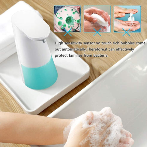 LAOPAO Automatic Foaming Soap Dispenser - Hand Free, Touchless, Countertop Soap Pump for Kitchen & Bathroom - Blue...