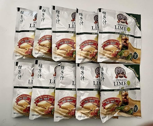 Premium Lime Juice pack of 10 sachets (1.94oz per sachet)...