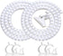 White Cable Organizer Cord Wire Cover Hider Sleeve Management 2 PCS, VIWIEU Clutter Free Coiled Tube Wire Concealer with Cable Tie Clips System fo...