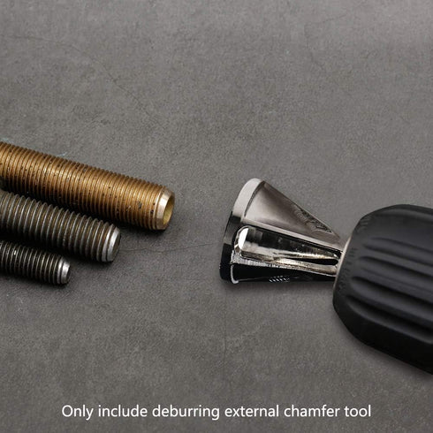 HSS Deburring External Chamfer Tool,IRmm High Speed Steel Remove Burr Tools for Drill Bit Fits for Bolts?2 Pack...