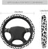 Swono Leopard Print Non-Slip Steering Wheel Cover Wild Animal Snow Leopard Neoprene Car Steering Wheel Covers Grip Automotive Steering Wheel Prote...