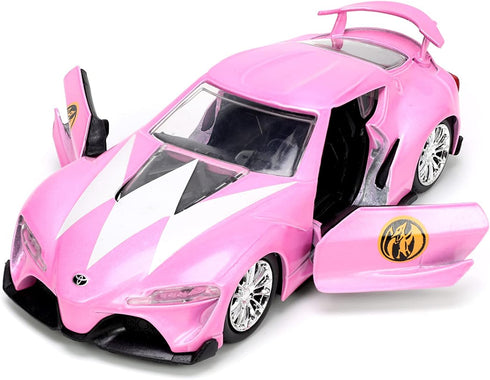 Mighty Morphin Power Rangers 1:32 Toyota FT-1 Concept Die-cast Car with 1.65" Pink Ranger Figure, Toys for Kids and Adults...