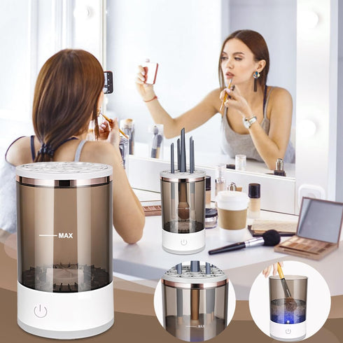 Electric Makeup Brush Cleaner Machine Makeup Brush Cleaner Automatic USB Makeup Brush Washing Machine Brush Cleaner for All Size Beauty Makeup Bru...