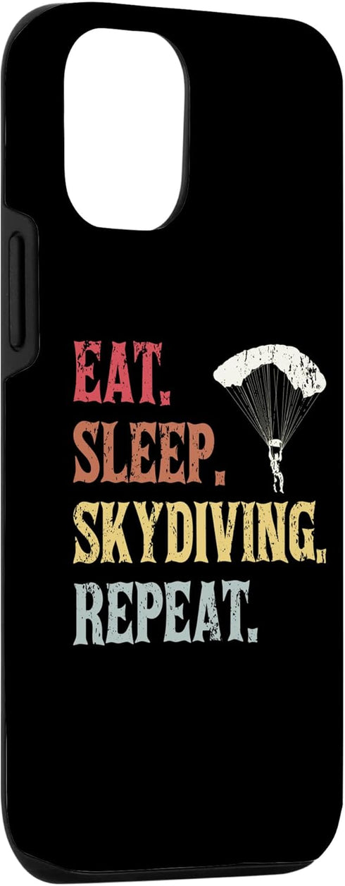 iPhone 14 Funny Skydivers Parachutists Eat Sleep Skydive Repeat Case...