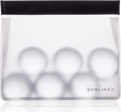 BERLINZO Reusable Ice Storage Bag - Freezer Safe Leakproof Silicone and Plastic Free Lunch Bag for Ice and Food Storage - BPA Free - One Ice Stora...