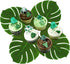 Hopeak Artificial Palm Leaves 24 Pieces Large Palm Leaves for Hawaiian Luau Party Jungle Beach Theme Party Birthday Table and Wall Decorations...