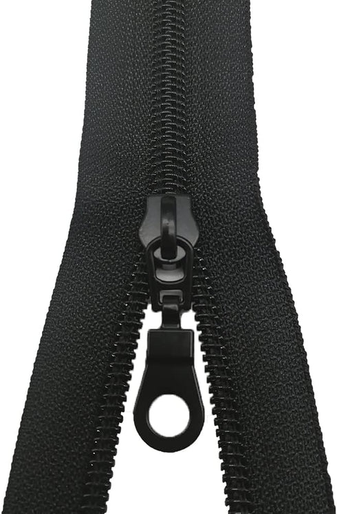 Meikeer 10Yards Bulk Zippers #5 Nylon Coil Zippers by The Yard with 20pcs Zipper Sliders for DIY Sewing Craft Bags(Black)...