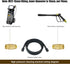 4pcs M22-15mm to 3/8in Pressure Washer Adapter Set, Power Washer Adapter to 3/8in Fast Connect & Quick Disconnect Pressure Washer Fast Connect Kit...