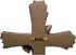 God Bless Our Family Wall Cross with Praying Hands, Rustic Wood Look, 13 Inches...