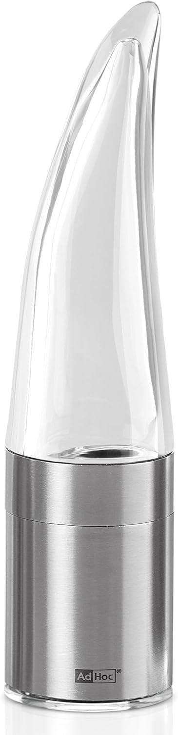 AdHoc Pepe Chili Cutter and Spice Grinder - Easy Clean Dried Herb Spice & Herb Cutter - Stainless Steel & Acrylic Mill for Dried Chili - Manual Mi...