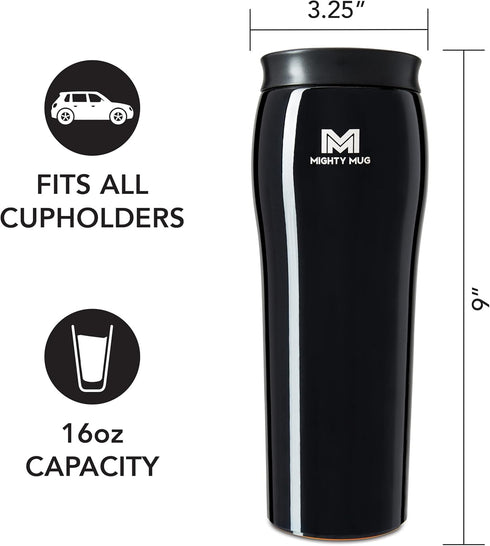Mighty Mug | The Untippable Mug | Grips When Hit, Lifts for Sips | Insulated Stainless Steel Tumbler | Cupholder Friendly | Gifts for Women Men Al...