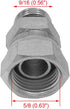 (2-PACK) 6900-06-06-O Hydraulic Adapter Fitting 3/8" Male O-Ring Boss (9/16"-18UNF)×3/8" NPSM Female Pipe Swivel (3/8"-18NPSM) Straight Joints Car...