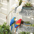 Resin Parrot Flower Pot Hugger Decorations,Parrot Animal Sculpture Hanging Realistic Parrot Garden Ornament for Patio Yard Balcony Lawn Figurine T...