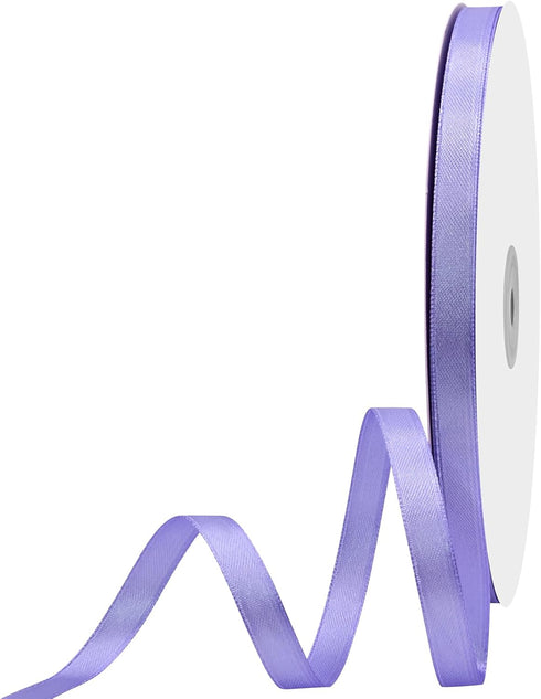 Maclemon 3/8 inch Wide 100 Yards Double Face Light Purple Satin Ribbon Fabric Ribbon for Gift Wrapping Very Suitable for Weddings Decoration Bouqu...