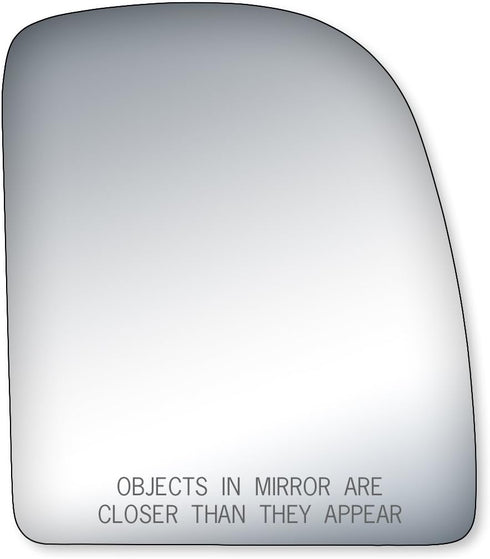 Fit System - 90237 Passenger Side Mirror Glass, Ford Econoline, F250, F350, F450, F550 Super Duty, Ford Excursion, (Towing Mirror top Lens)...