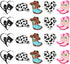 20PCS/Set Silicone Focal Bead Cowgirl Cute Loose Beads Accessory for DIY Keychains Bracelet Necklace Pens Lanyard Making...