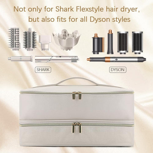 Carrying Case for Shark Flexstyle, Double-Layer Travel Case for Shark Flexstyle/Dyson Airwrap, Waterproof Storage Case Portable Travel Organiser B...