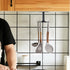 Aosome 2 Pcs Utensil Under Cabinet Holder 360° Rotating Stainless Steel Kitchen Utensil Holder Hangers 8-Hooks...