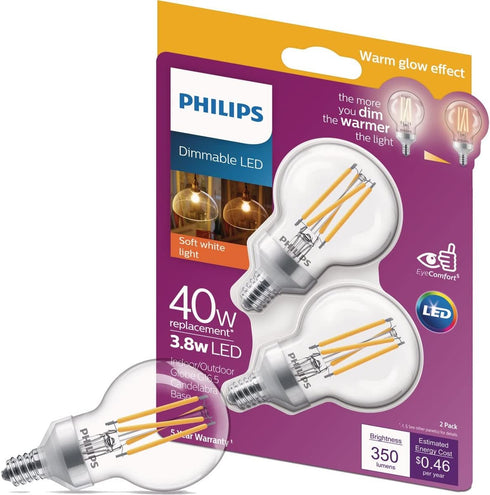 40W LED G16.5 2700K 2PK...
