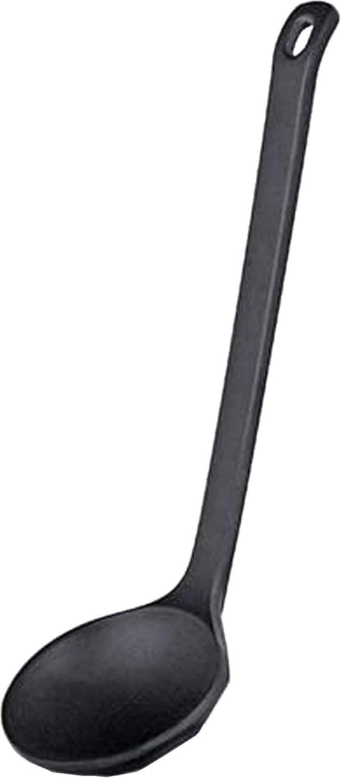 Happy Sales HSSP-MHXGLD, Japanese Style 8.25" Long handle Soup spoon Ramen Ladle Spoon for Udon Ramen Noodle Soup Pho Hot Pot, Black Melamine...
