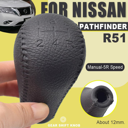 Gear Shift Knob Lever Switch Shifter Knob for N-ISSAN Navara D40 Frontier Double Cab 2005-2015 Manual Shift Handle (5R Speed)...