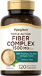 Piping Rock Fiber Complex | 1500mg | 120 Capsules | Triple Action Fiber | with Psyllium, Oat Bran and Apple Pectin | Non-GMO Supplement...
